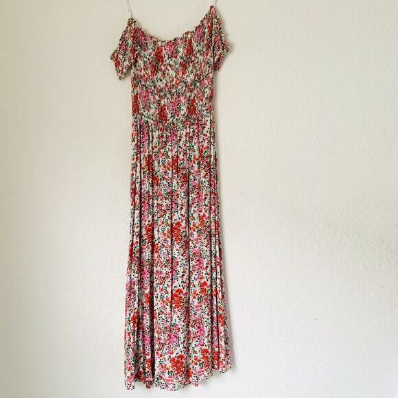 Lulus Dress View From Meadow XS Floral Off Shoulder Cottagecore Romantic Boho - Picture 16 of 16